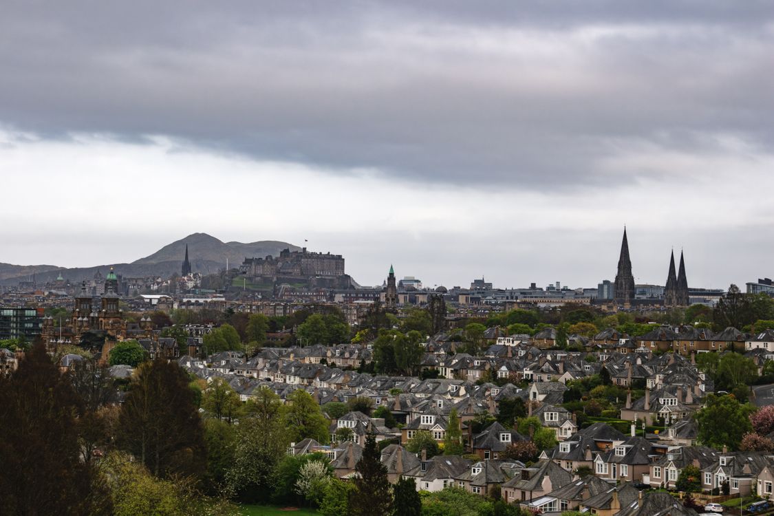 Edinburgh Castle and the Old Town skyline under grey cloud, a UK trip Avios points can cover