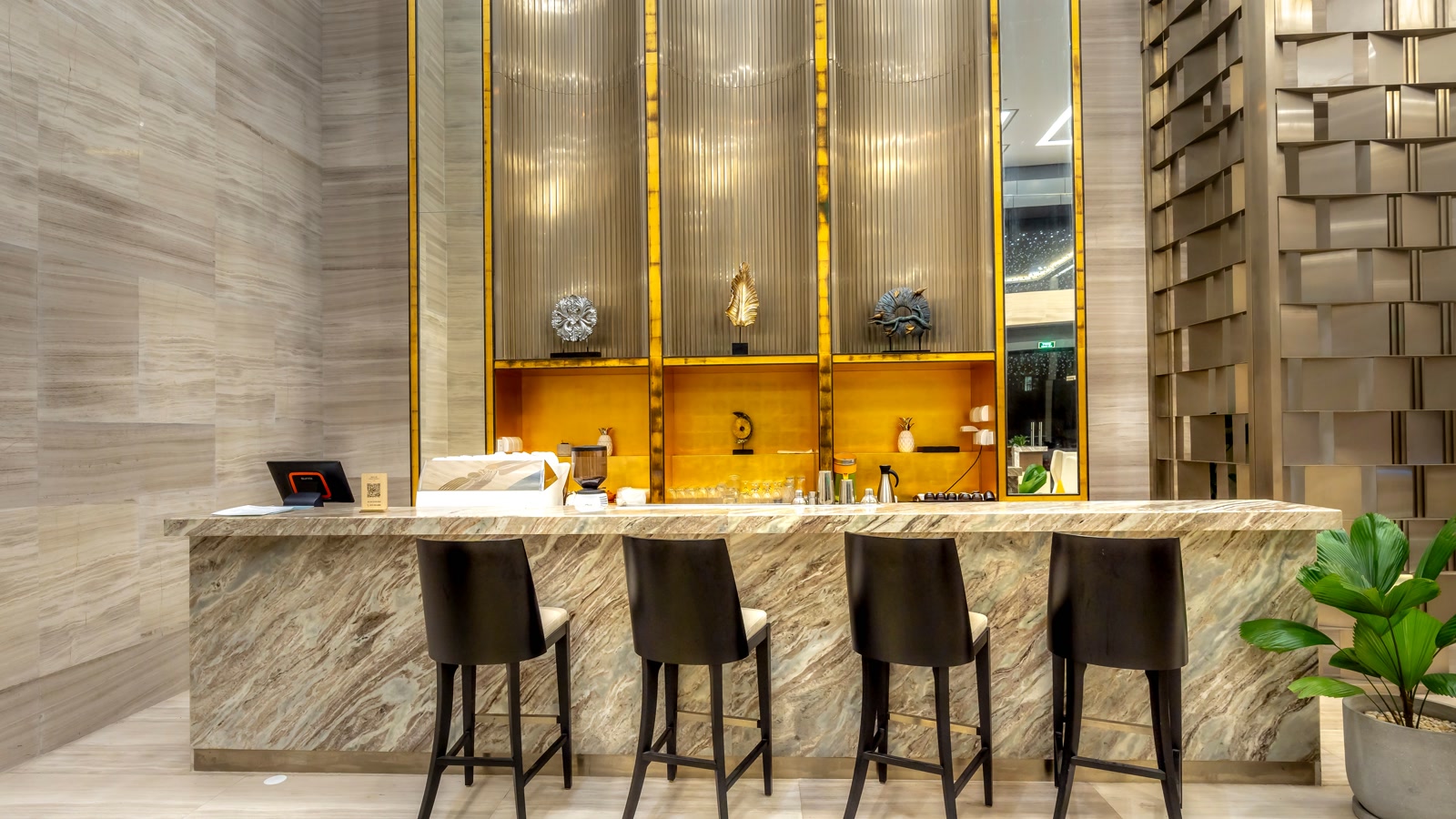 Stylish hotel bar interior for Malmaison autumn stays